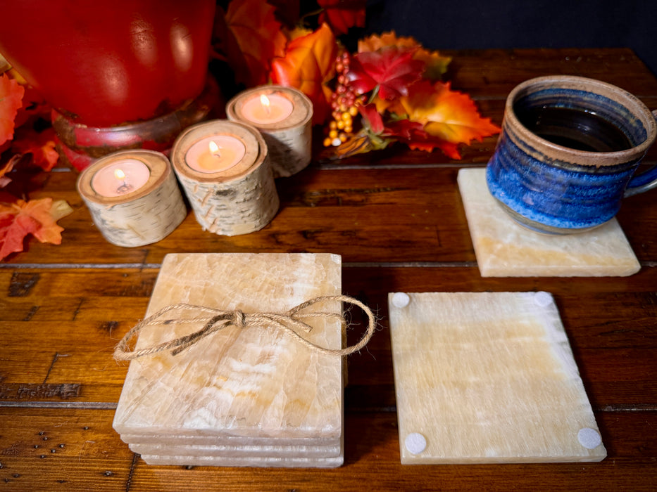 Natural Onyx Coasters-set of 4