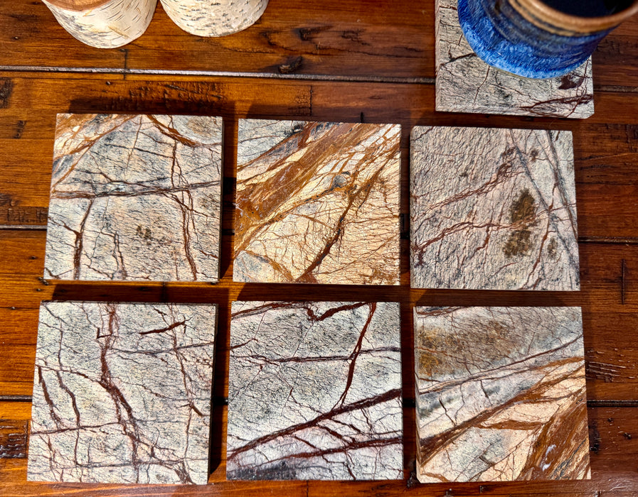 Natural Marble Coasters-set of 4