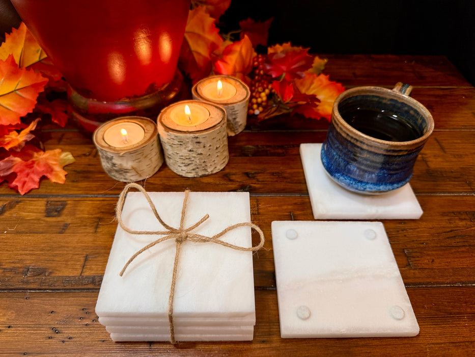 Natural Marble Coasters-set of 4