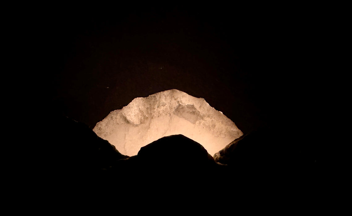 Illuminated miniature marble mountainscape