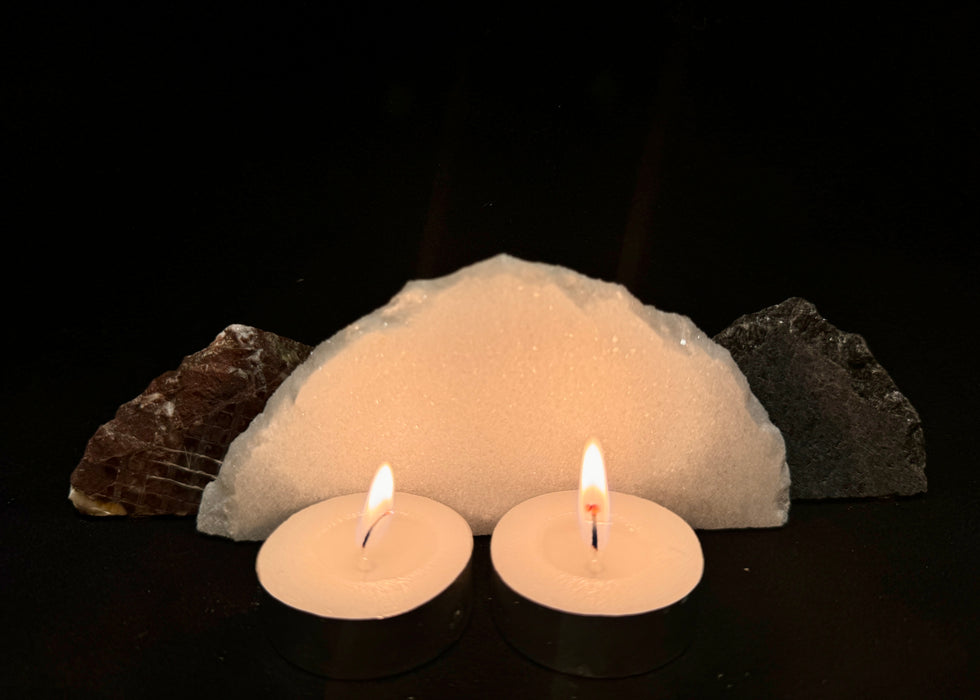 Illuminated miniature marble mountainscape