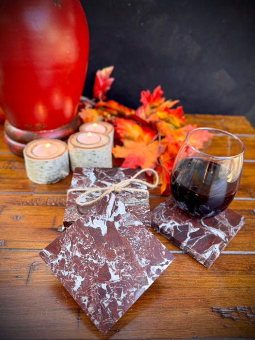 Natural Marble Coasters-set of 4