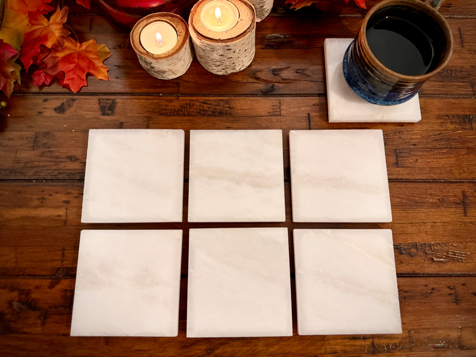 Natural Marble Coasters-set of 4