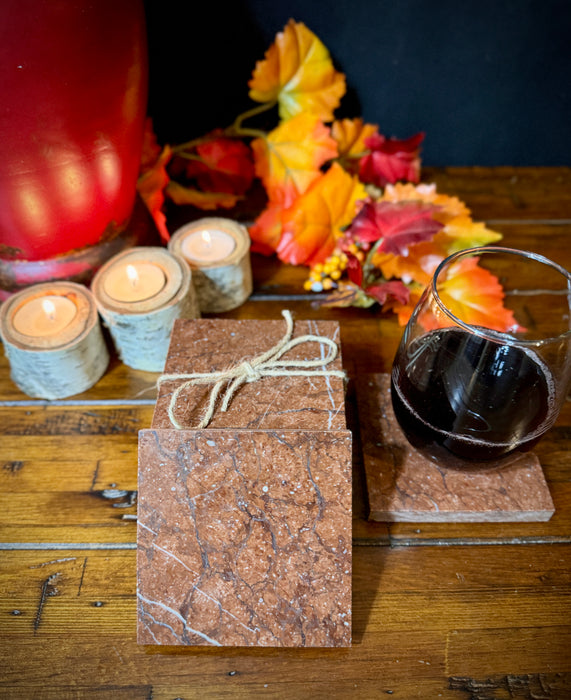 Natural Marble Coasters-set of 4