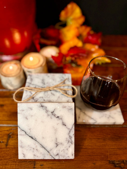 Natural Marble Coasters-set of 4