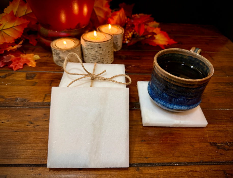 Natural Marble Coasters-set of 4