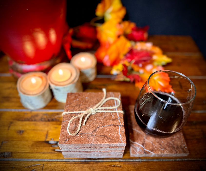 Natural Marble Coasters-set of 4