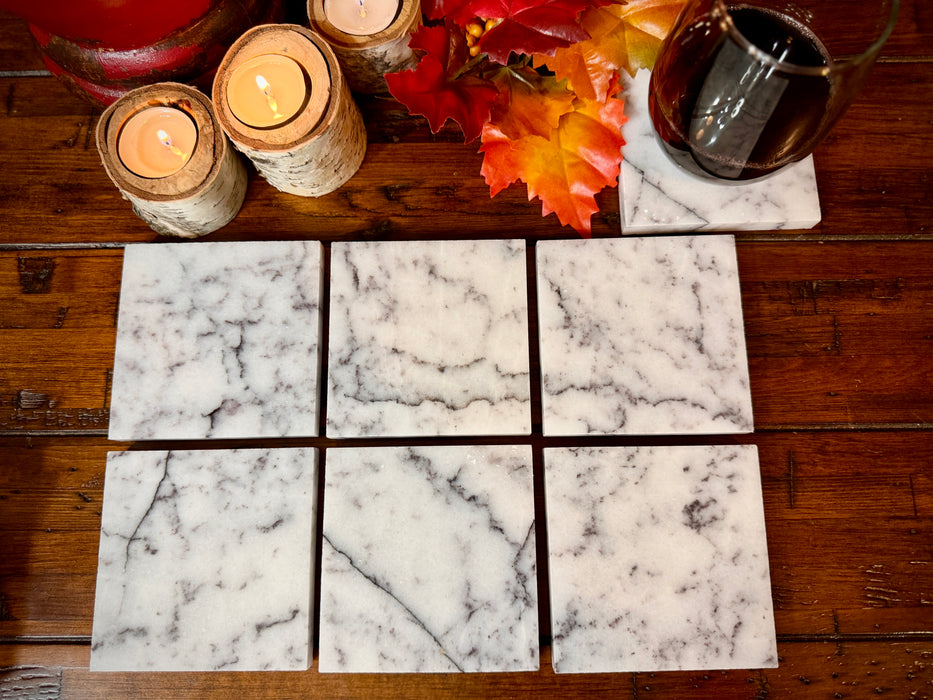 Natural Marble Coasters-set of 4