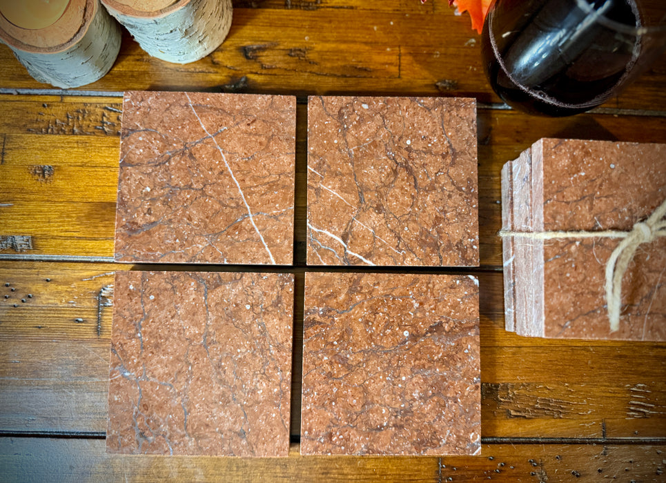 Natural Marble Coasters-set of 4