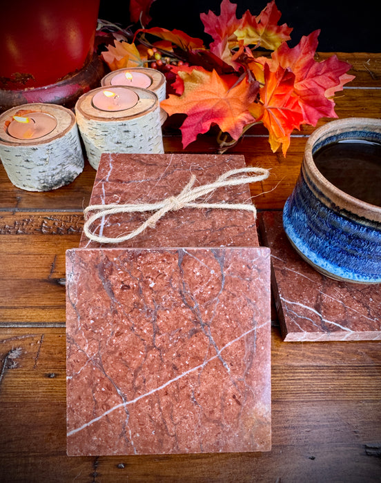Natural Marble Coasters-set of 4