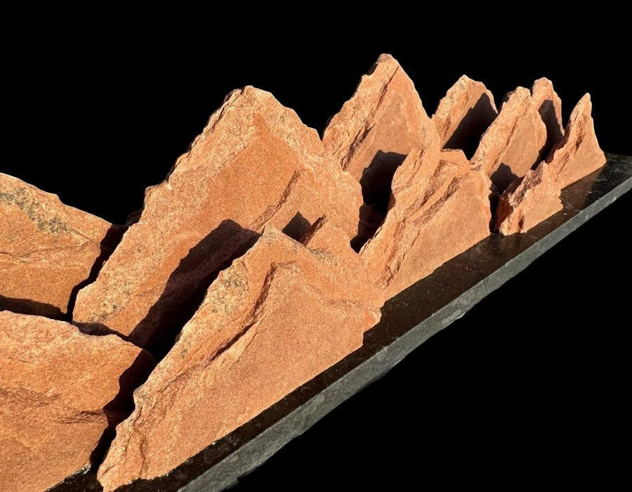 Colorado native sandstone sculpture.