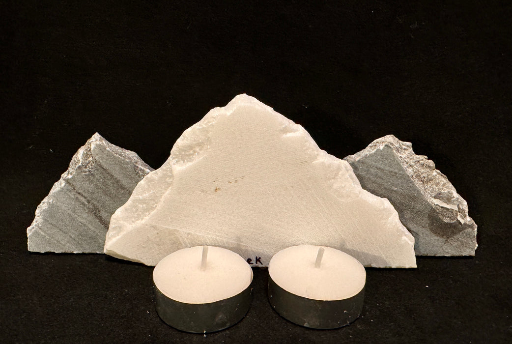 Illuminated miniature marble mountainscape