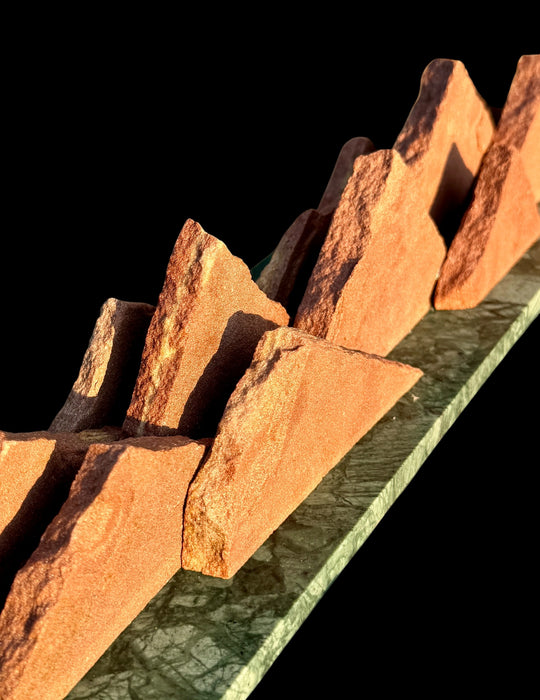 Colorado native sandstone sculpture.