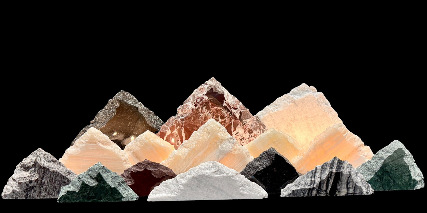 Illuminated onyx mountainscape. (Copy)