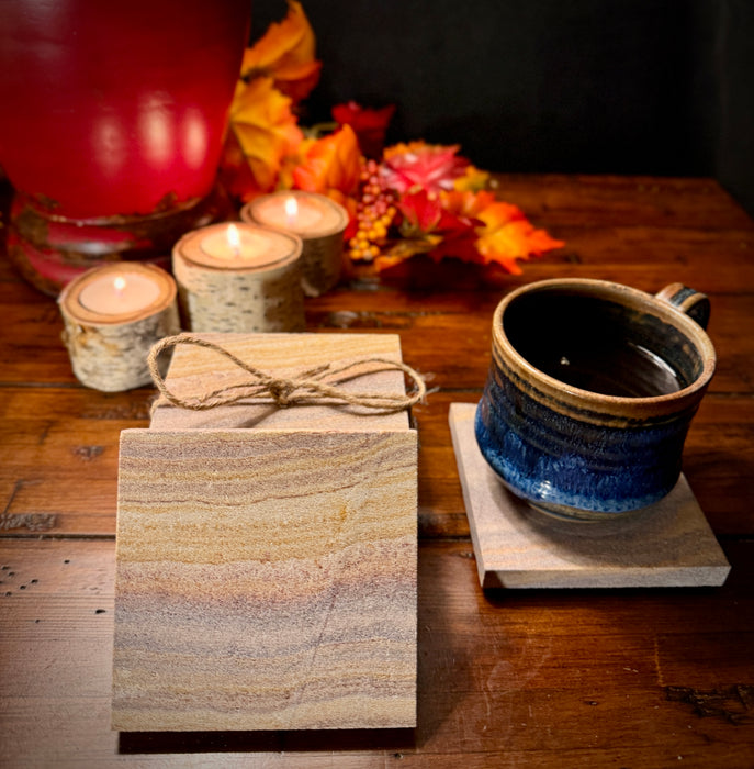 Natural Sandstone Coasters-set of 4