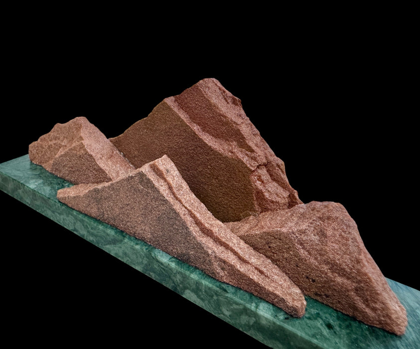 Colorado native sandstone sculpture.