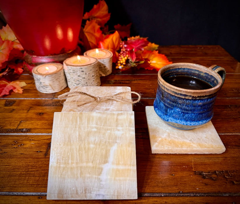 Natural Onyx Coasters-set of 4