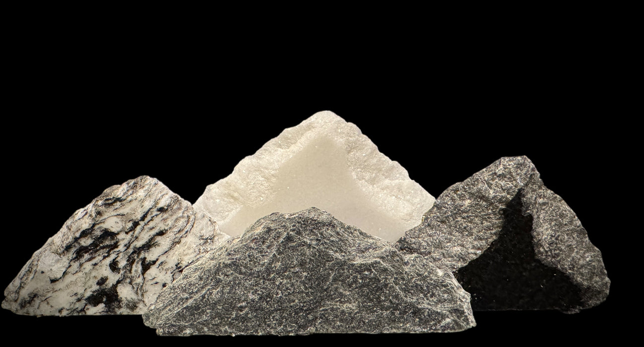 Illuminated miniature marble mountainscape