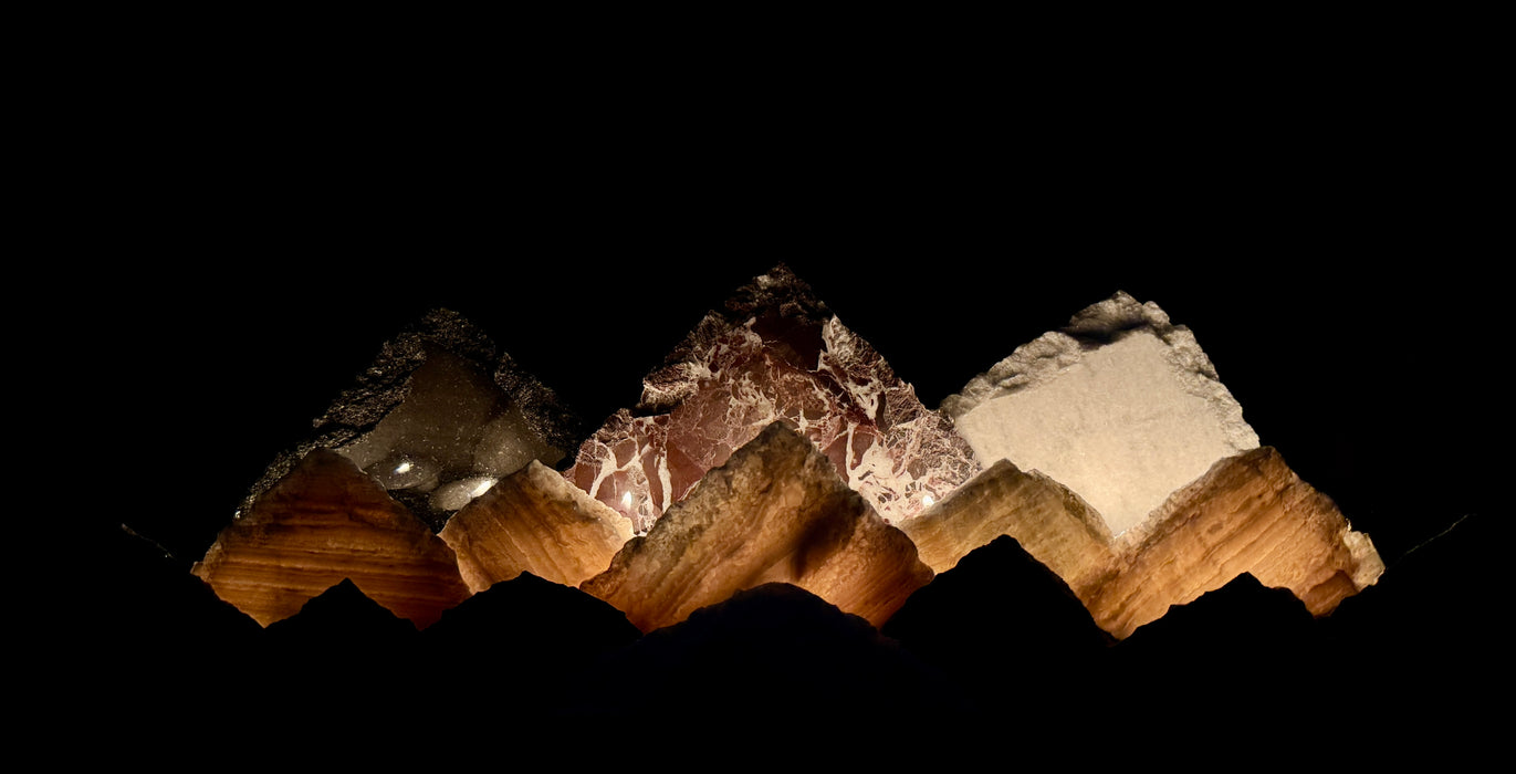 Illuminated onyx mountainscape. (Copy)