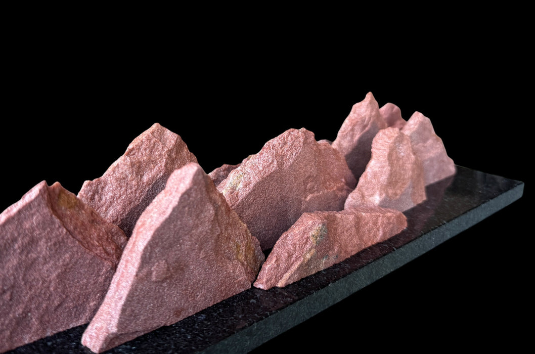 Colorado native sandstone mountain sculpture.