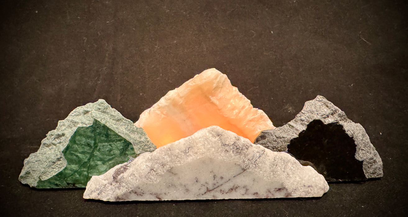 Illuminated miniature onyx mountainscape