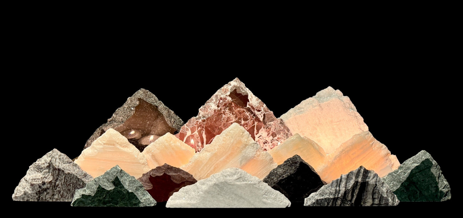 Illuminated onyx mountainscape. (Copy)