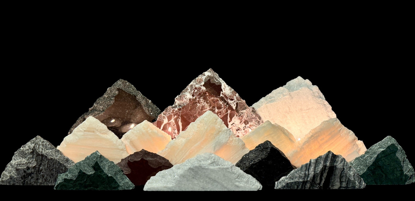 Illuminated onyx mountainscape. (Copy)