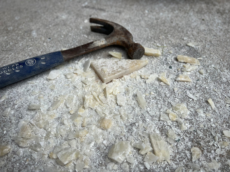 Illuminated onyx mountainscape