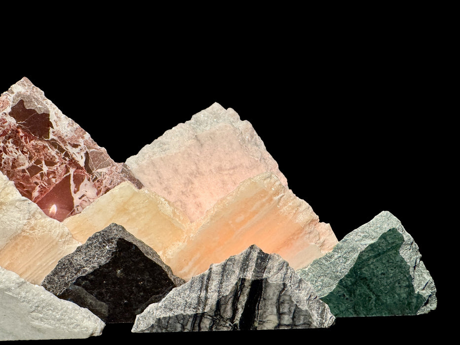 Illuminated onyx mountainscape. (Copy)