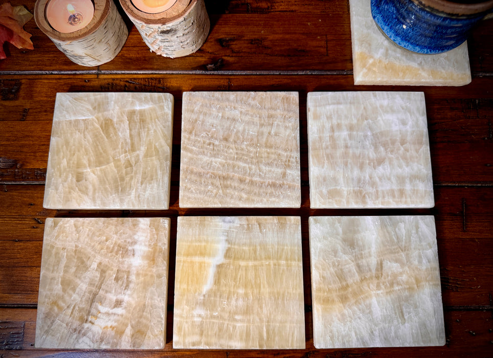 Natural Onyx Coasters-set of 4