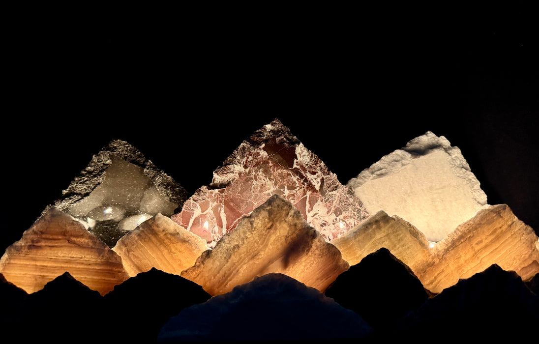 Illuminated onyx mountainscape. (Copy)