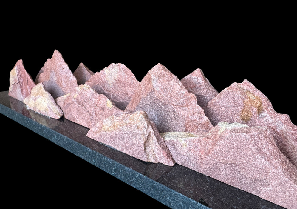 Colorado native sandstone mountain sculpture.
