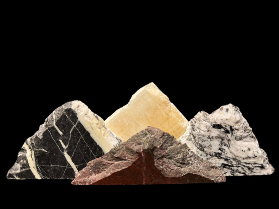 Illuminated miniature marble mountainscape