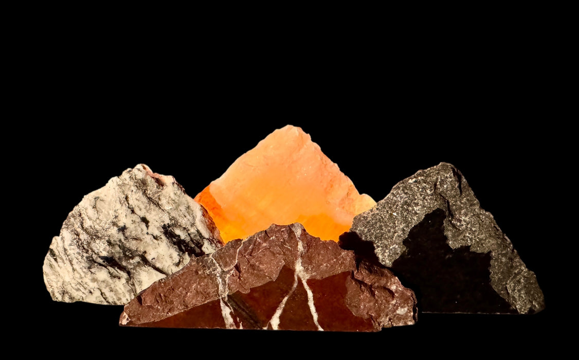 Illuminated miniature onyx mountainscape