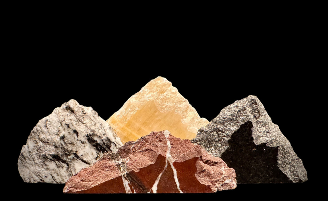 Illuminated miniature onyx mountainscape