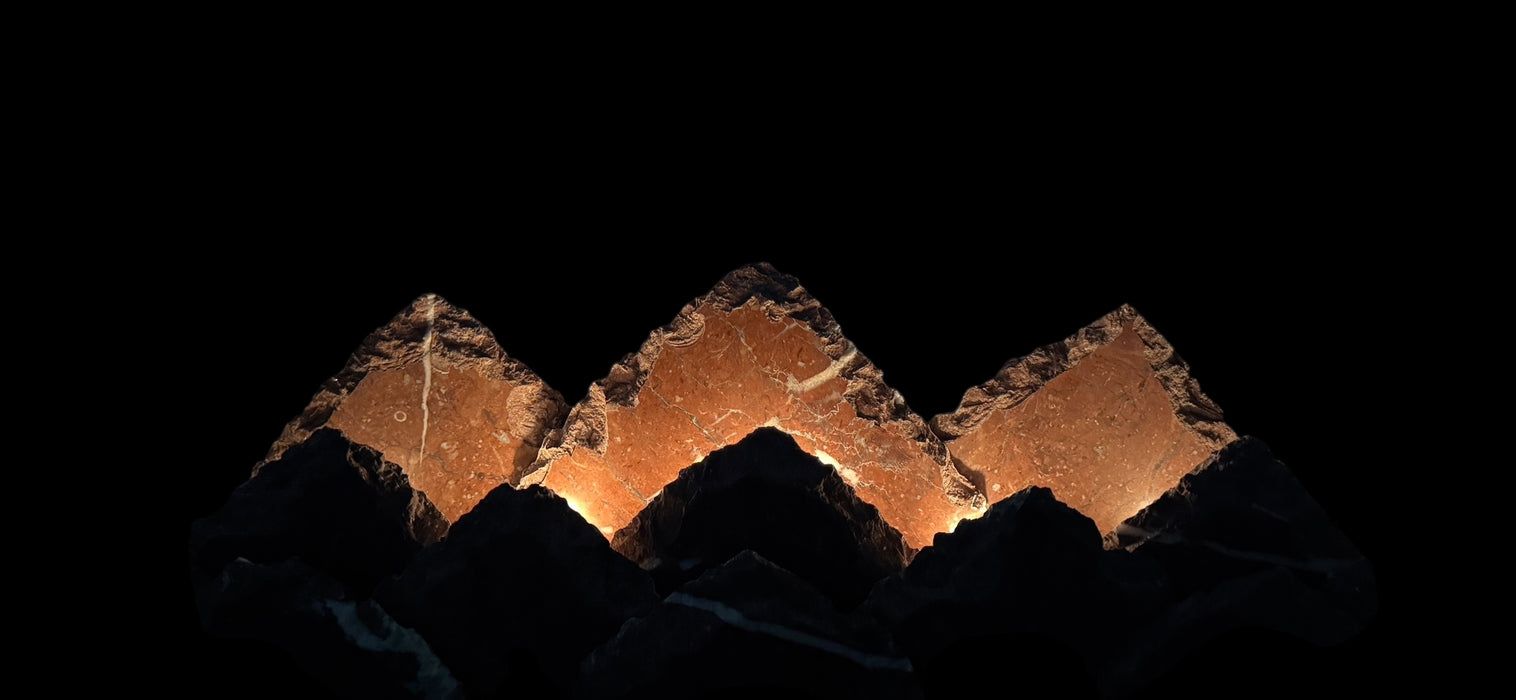 Marble mountainscape