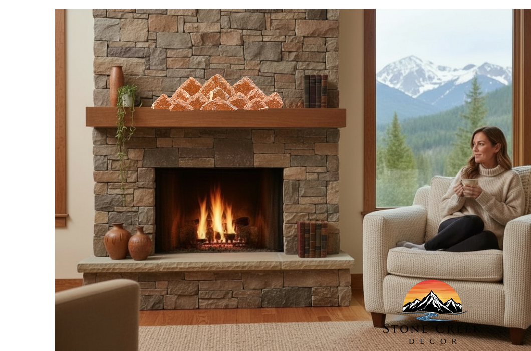 Marble mountainscape