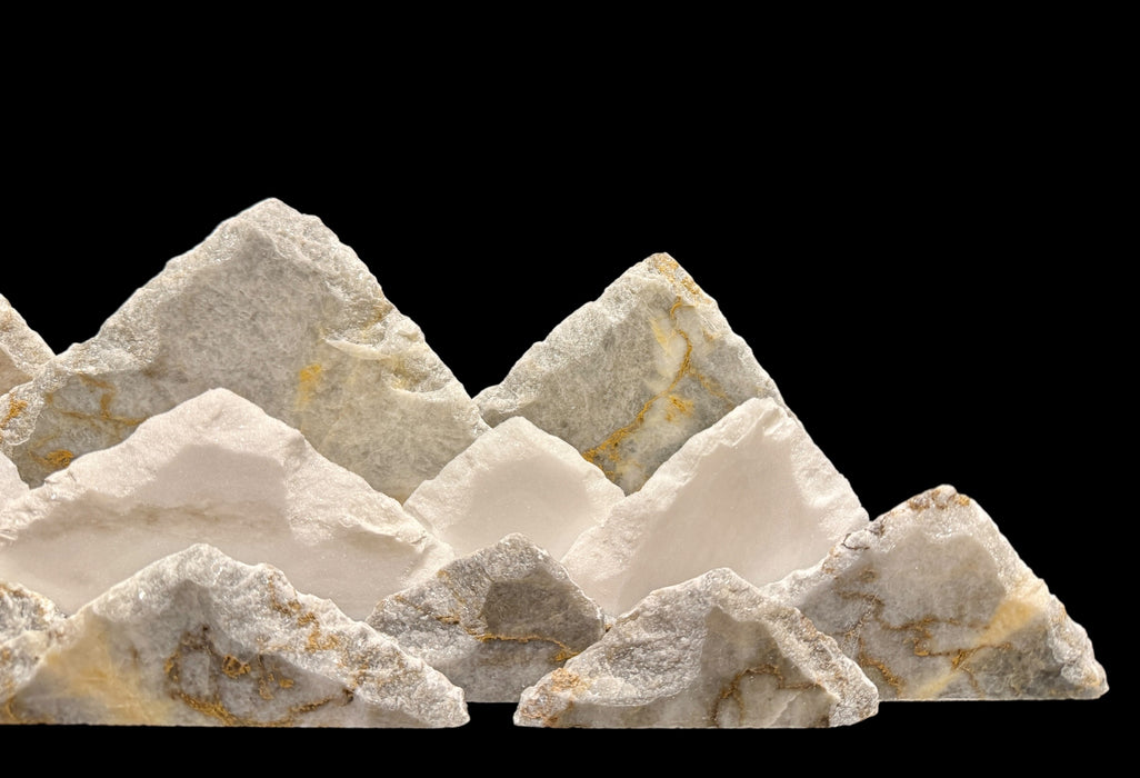 Illuminated onyx mountainscape